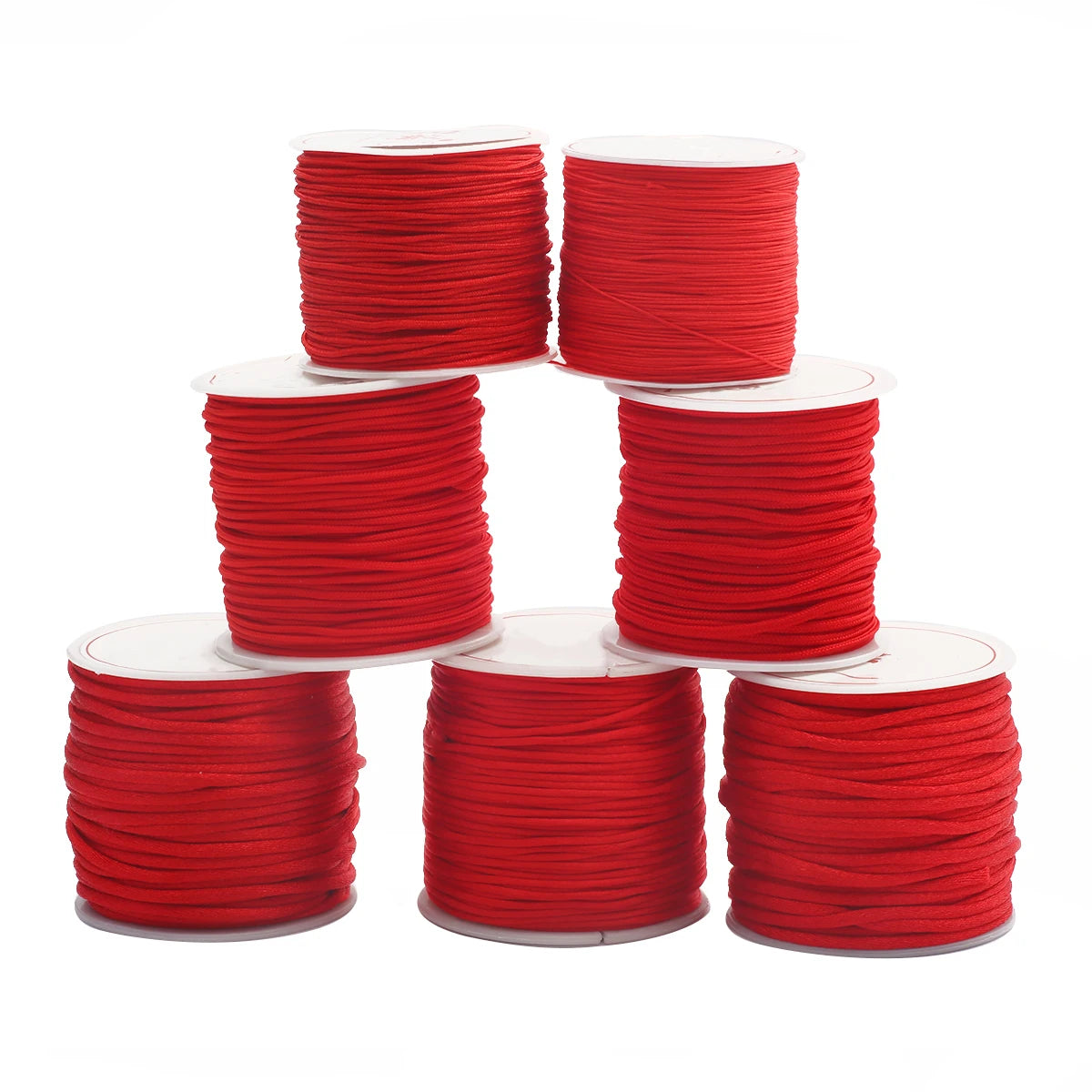 0.2-2.5mm Red Nylon Cord Thread Chinese Knot Macrame Cord Bracelet Braided String For Jewelry Making DIY Tassels Beading Thread