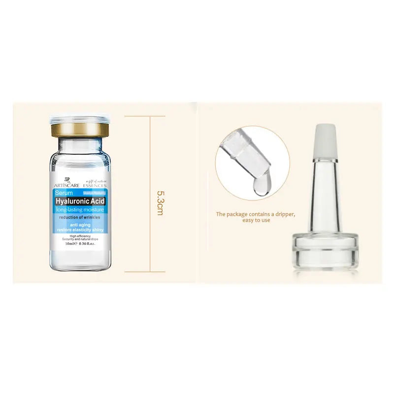 ARTISCARE Hyaluronic Acid Serum 2PCS Moisturizing and Wrinkles HA Essence for Face Skin Care Firming Facial Cream