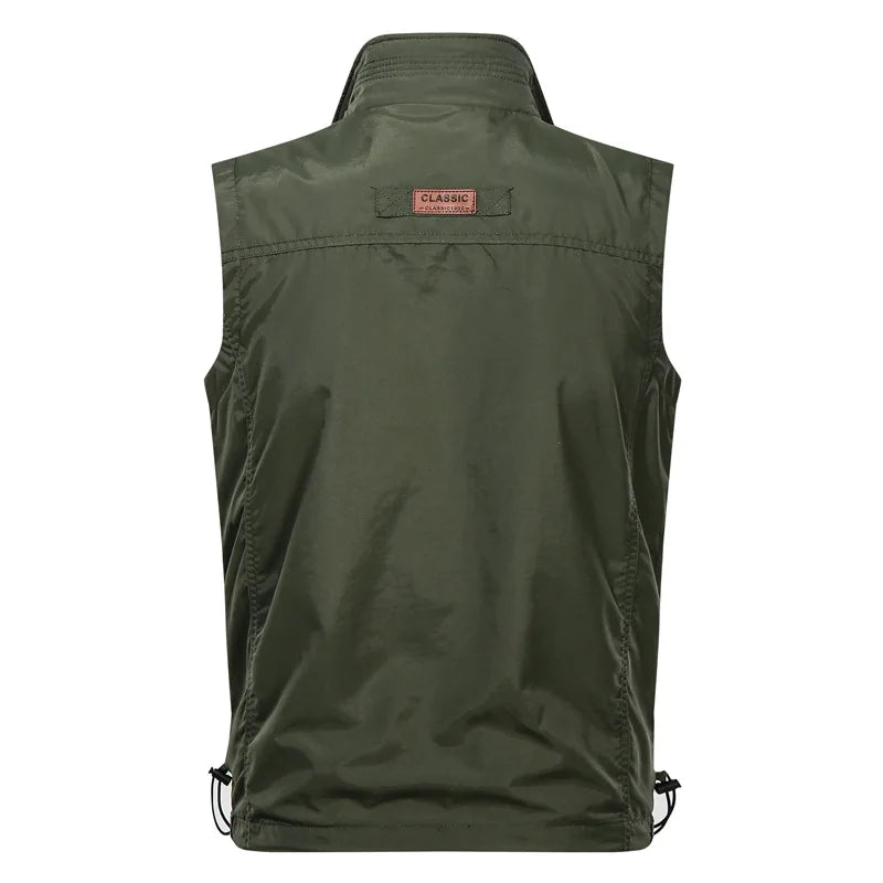 Sleeveless Vest Men Summer Breathable Waistcoat Vest Jacket Men's Outdoor Fishing Hiking Photography Vest Travel Clothing Man