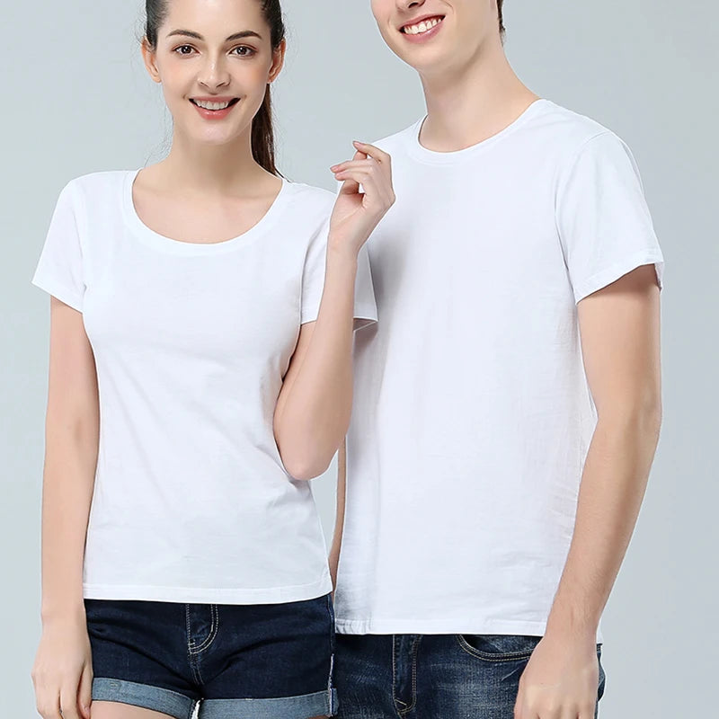 Design Your Own Custom T-shirt !00% Cotton White Men Women Tops Tees Add Print Personalized Photo Logo Family Breathable Tshirt