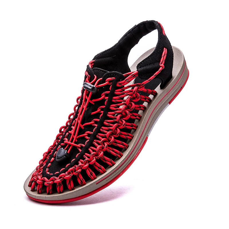 Men's Shoes High-quality Hand-woven Shoes Pull-on Outdoor Sandals Summer Soft Non-slip Gladiator Hiking Beach Platform Sandals