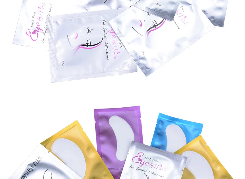 50 Paar Hydrogel-Augenpads Unter-Augen-Pads Wimpernverlängerungsgel-Sticker für Wimpernveredelung Schönheitswerkzeuge