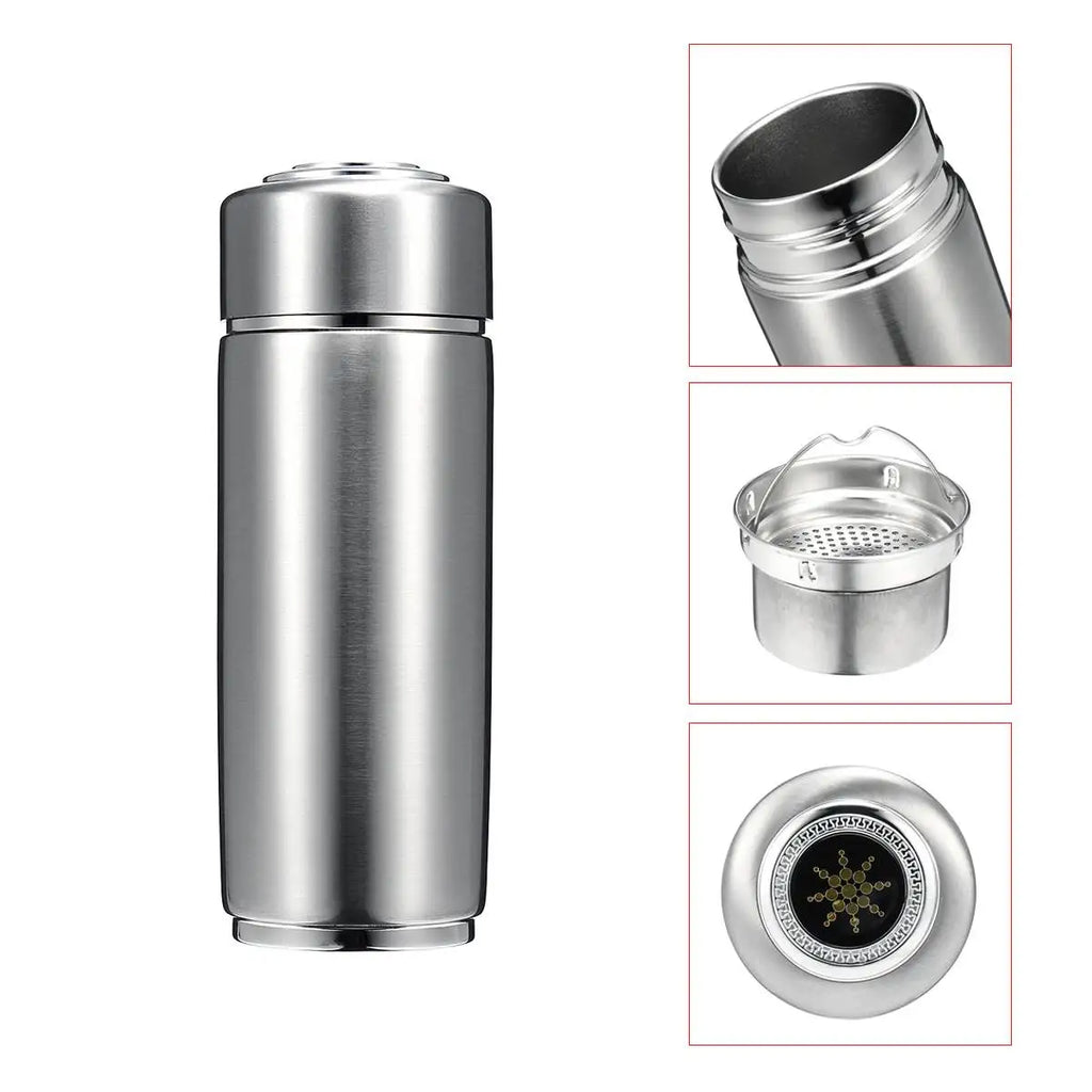 Micro-electrolysis Energy Health Cup Stainless Steel  Quantum Alkaline Filtered Water Cup Energy Ionizer health Bottle 400ml