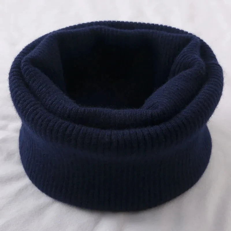 Men's Women's Winter Warm Cashmere Scarf Outdoor Sports Windproof Neck Protect Elastic Thick Wool Knit Snood Female Fake Collar