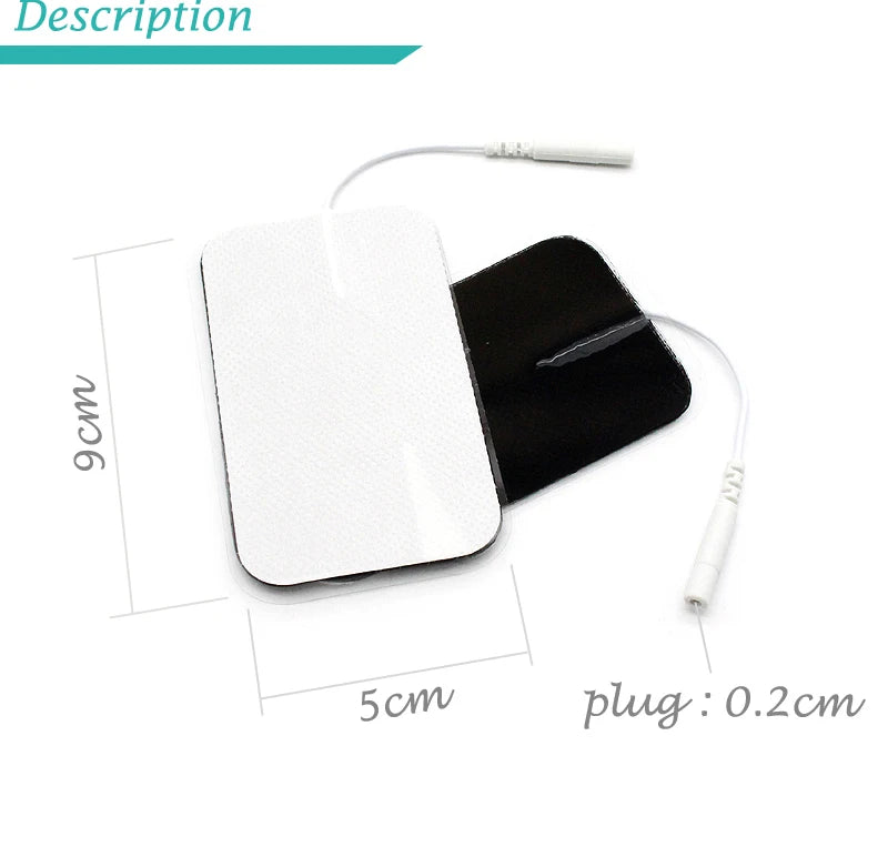 10/20Pcs Electrode Pads 2mm Plug Self Adhesive Replacement for Tens Acupuncture Electrode Pads Square Muscle Stimulator Slimming