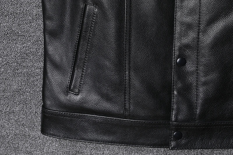 Sons of Anarchy Classical Motorcycle Biker Leather Vest Men Genuine Leather Sleeveless Jackets  REAL Cowhide Motorcade Vest 6XL
