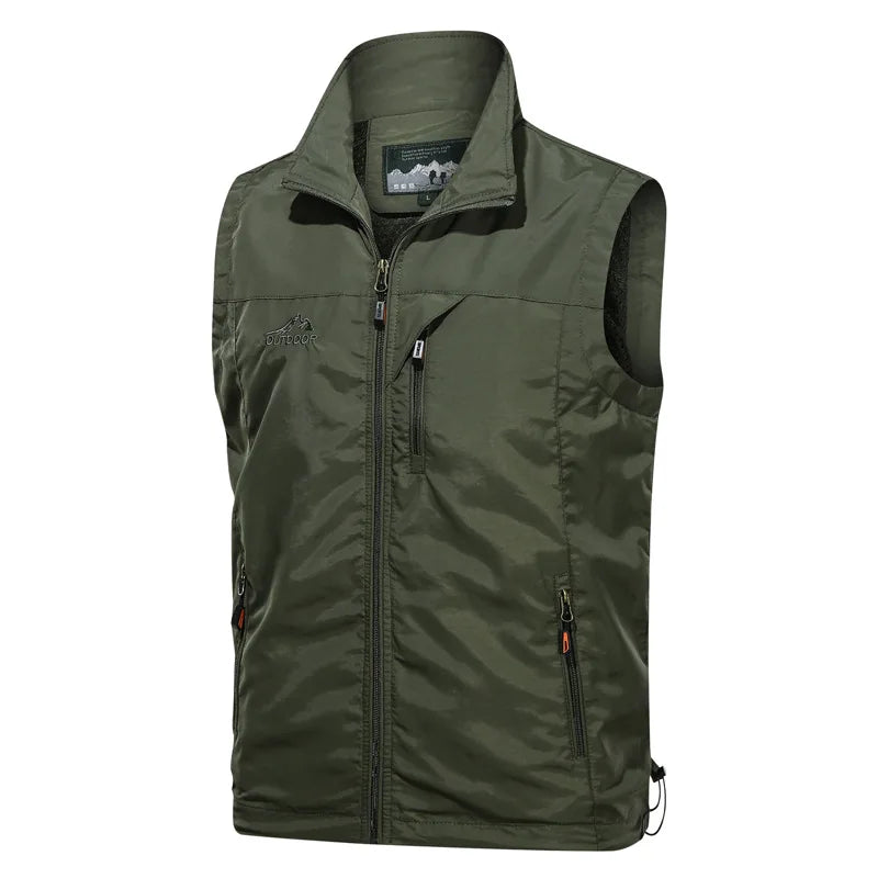 Sleeveless Vest Men Summer Breathable Waistcoat Vest Jacket Men's Outdoor Fishing Hiking Photography Vest Travel Clothing Man