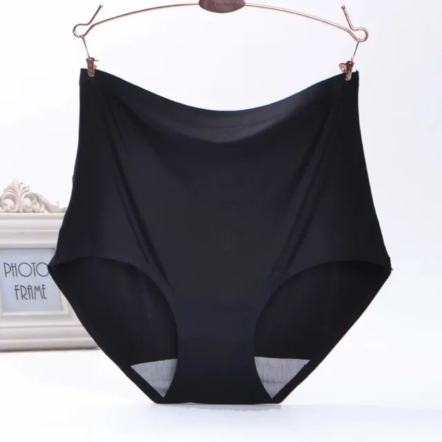 Underwear Women's Ice Silk Seamless High Waist Belly Lifting Buttocks Antibacterial Pure Cotton Crotch Girls Summer Thin