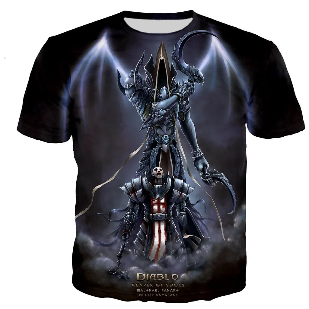 Diablo 3 Reaper of Soul T-Shirt Herren/Damen 3D-gedruckte T-Shirts Freizeit Harajuku-Stil T-Shirt Streetwear Tops Dropshipping110/6XL