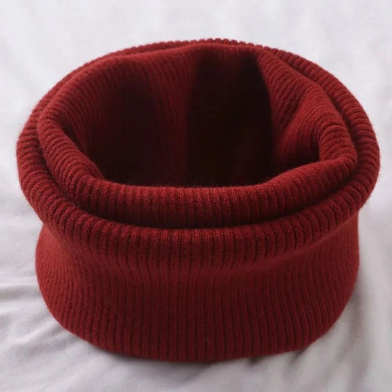 Men's Women's Winter Warm Cashmere Scarf Outdoor Sports Windproof Neck Protect Elastic Thick Wool Knit Snood Female Fake Collar