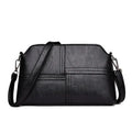 New Casual mama Messenger Bags Crossbody PU Leather Black Handbags for Women Small Shoulder Bag Purse