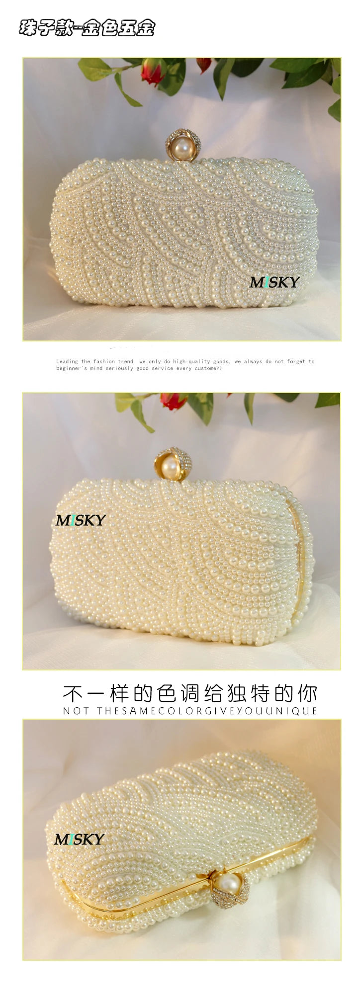 Pearl Clutch Bags Women Purse Ladies white Hand Bags Evening Bags for Party Wedding black Shoulder Bag Bolsa Feminina