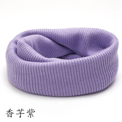 Men's Women's Winter Warm Cashmere Scarf Outdoor Sports Windproof Neck Protect Elastic Thick Wool Knit Snood Female Fake Collar