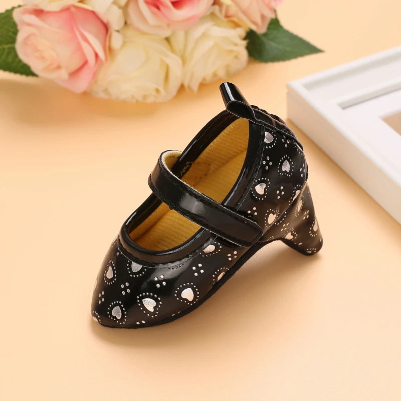 2026 VALEN SINA 0-12M Infant Newborn Baby Girl High Heels Shoes Princess Bow First Birthday Party Shoes Photo Props Shoes