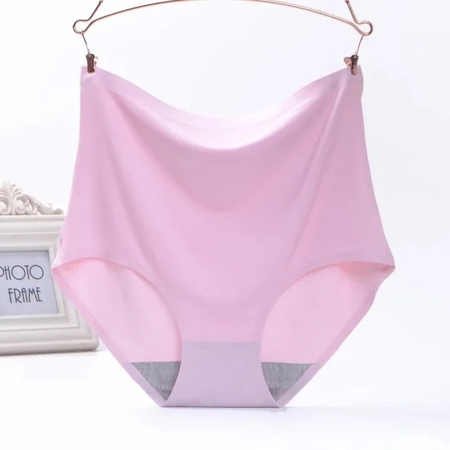 Underwear Women's Ice Silk Seamless High Waist Belly Lifting Buttocks Antibacterial Pure Cotton Crotch Girls Summer Thin