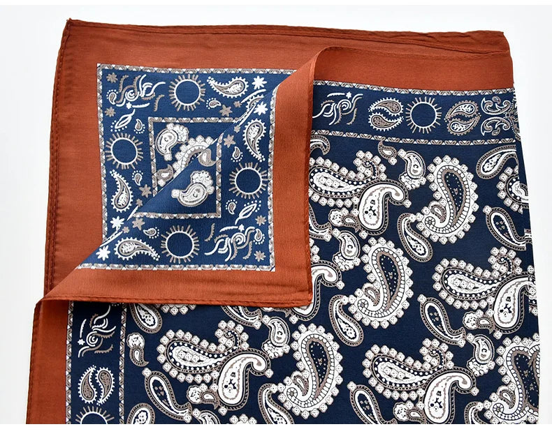Fashion summer women silk scarves pure silk female warp printed cashew bandana headscarf foulard hijab scarf ladies gift