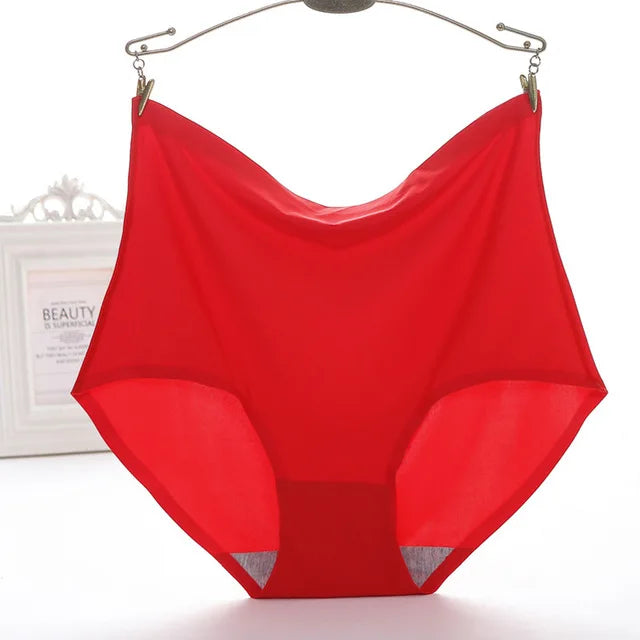 Underwear Women's Ice Silk Seamless High Waist Belly Lifting Buttocks Antibacterial Pure Cotton Crotch Girls Summer Thin