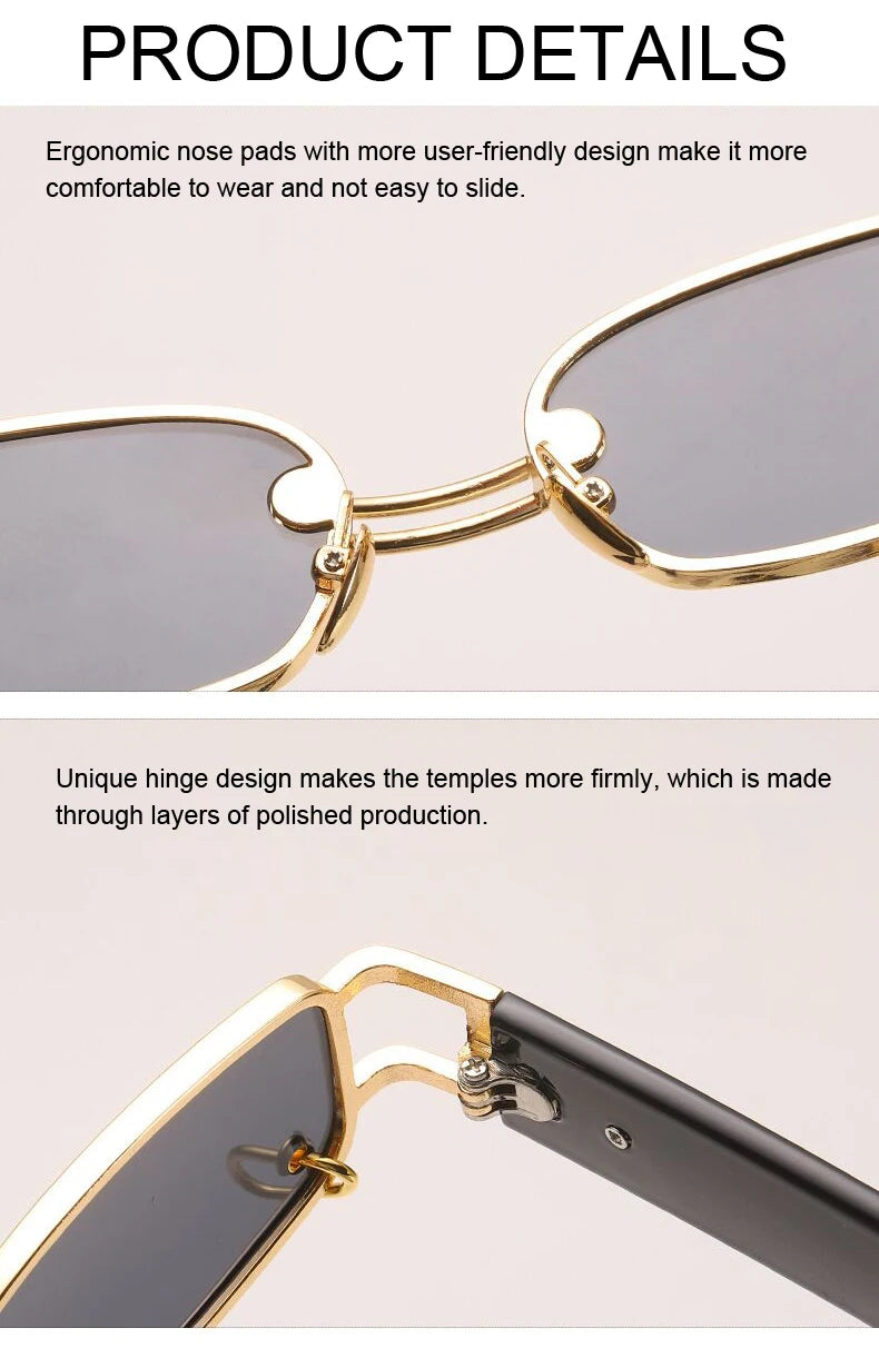 2021 Quadratische Sonnenbrille Damen Luxusmarke Reise Kleine Rechteckige Sonnenbrille Weibliche Mode Retro Lunette De Soleil Femme