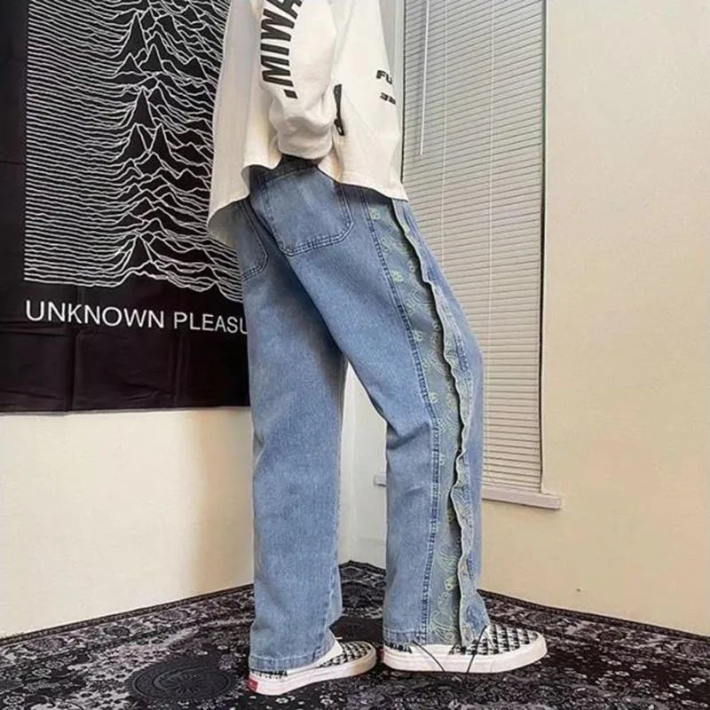 New Streetwear Hip Hop Cargo 2022 Pants Mens Jeans Elastic Waist Harem Pants Men Joggers Jeans Autumn and Spring Men Trousers