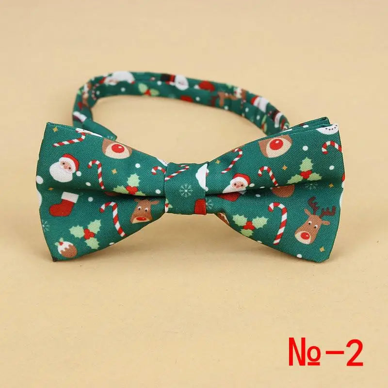 Men's Christmas Bow Ties Cotton Festival Theme Tie Snowflake Christmas Tree Pattern Mens Bow Tie Christmas Party Gift for Men