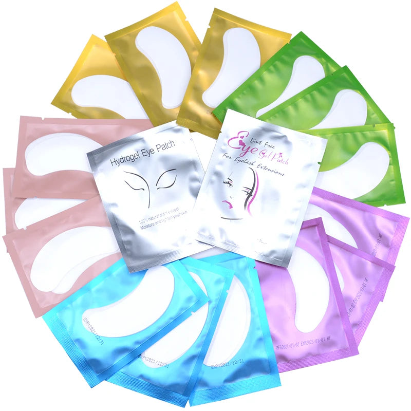 50 Paar Hydrogel-Augenpads Unter-Augen-Pads Wimpernverlängerungsgel-Sticker für Wimpernveredelung Schönheitswerkzeuge