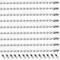 10pcs/lot 15-100cm Stainless Steel 2.4mm  Ball Chain Men Necklace Bracelet Keychain Trinket Dog Tag Jewelry Accessories Finding