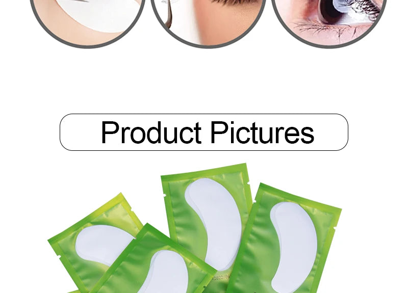 50 Paar Hydrogel-Augenpads Unter-Augen-Pads Wimpernverlängerungsgel-Sticker für Wimpernveredelung Schönheitswerkzeuge