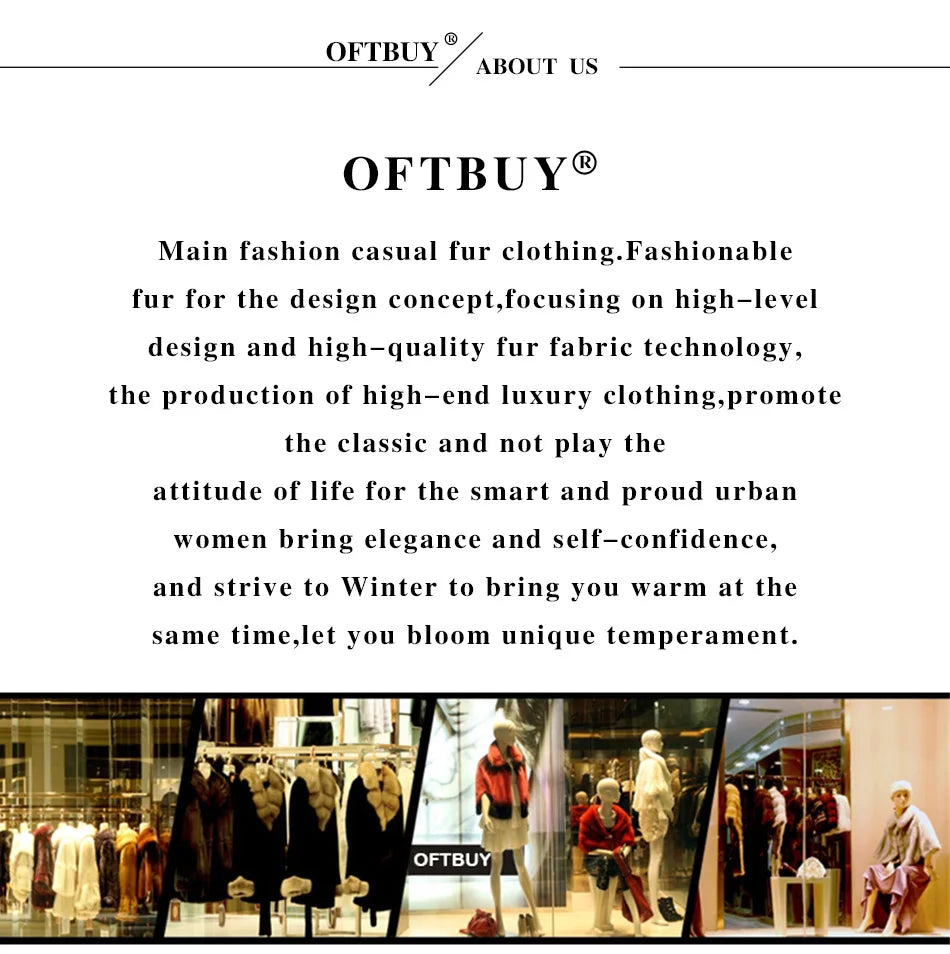 OFTBUY 2022 Real Fur Coat Winter Jacket Women Natural Fox Fur Genuine Leather Outerwear  Streetwear Locomotive Thick Warm New
