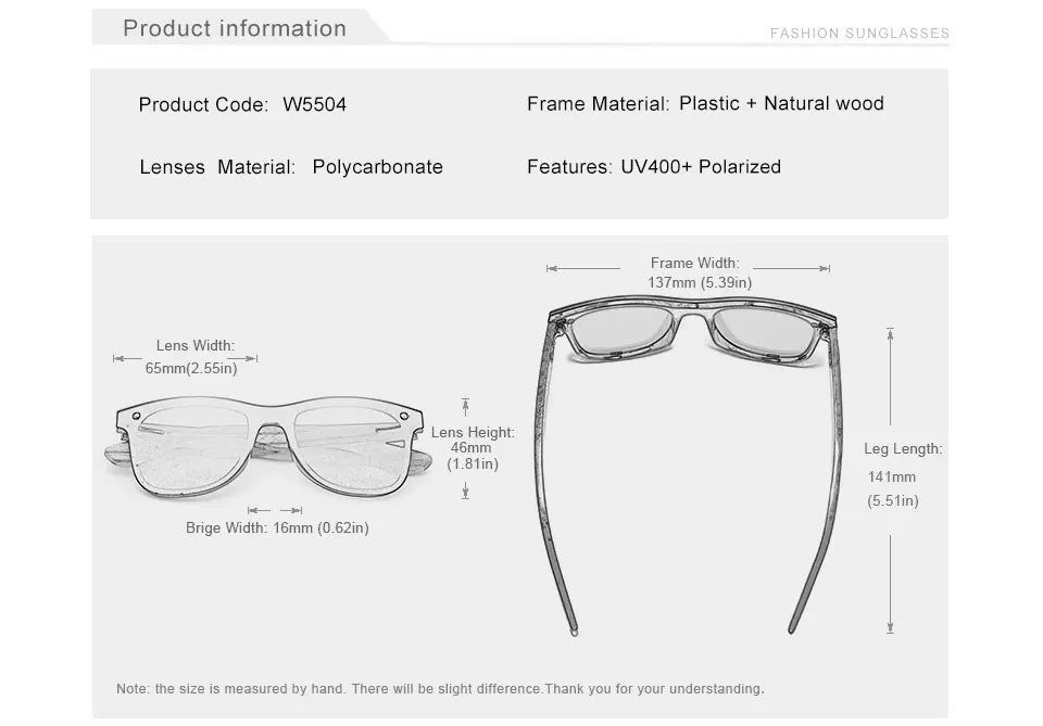 KINGSEVEN Klassische Holz-Sonnenbrille Outdoor Polarisierte UV400 Randlose Brille Herren Damen Fahren Freizeit Angeln Walnussbrille