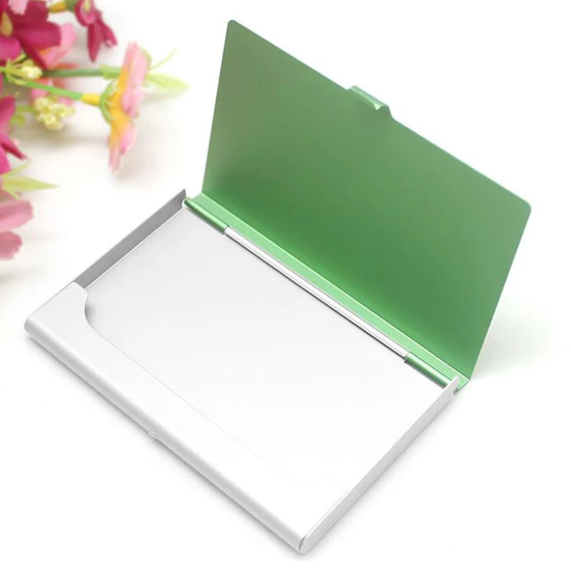 Creative business card case stainless steel Aluminum Holder Metal Box Cover Credit Men business card holder card metal Wallet