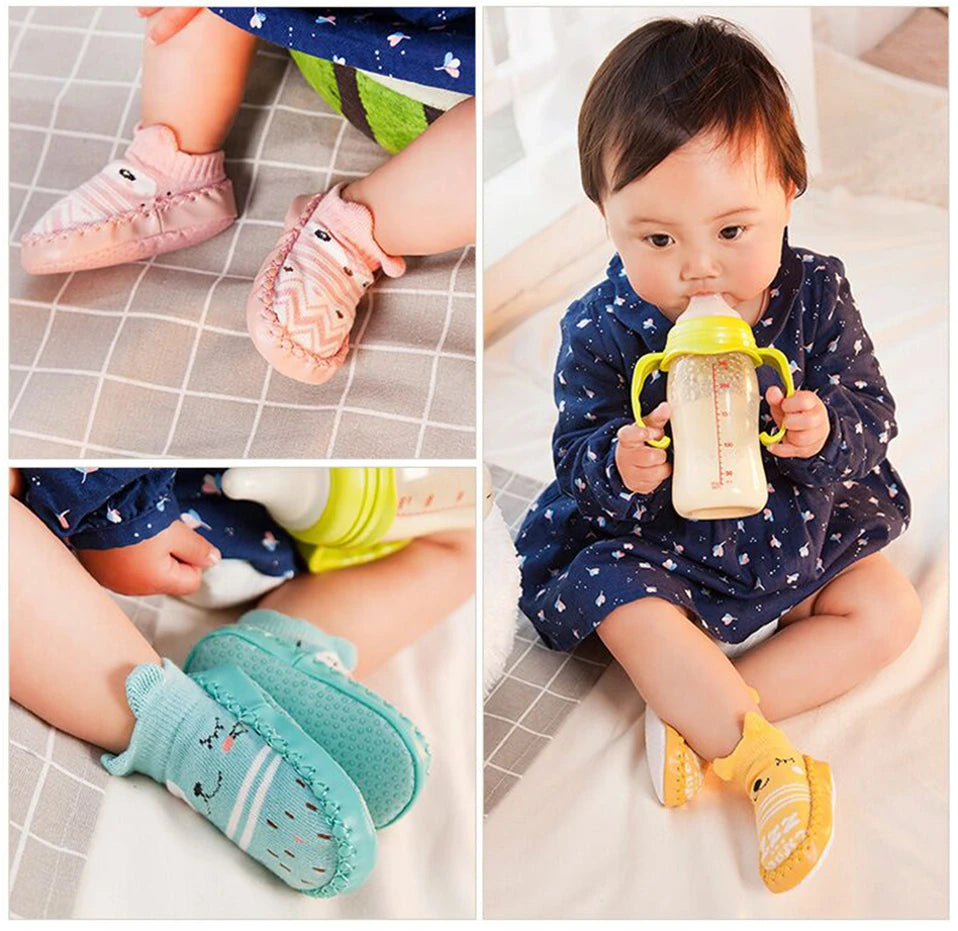 2022 Fashion Baby Socks With Rubber Soles Infant Sock Newborn Autumn Winter Children Floor Socks Shoes Anti Slip Soft Sole Sock