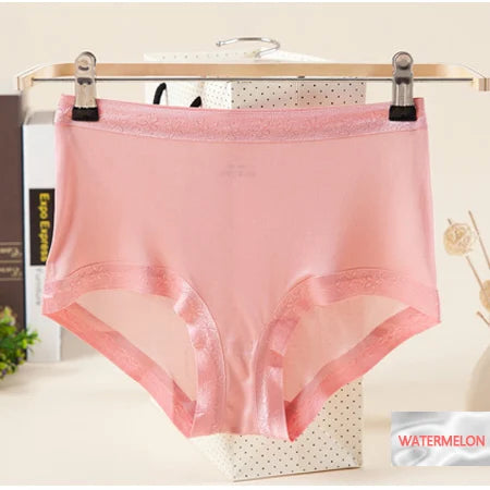 SuyaDream Women 100% Natural silk Seamless Panties Mid-rise Boxer Health Underwear 2025 Pink Nude Black