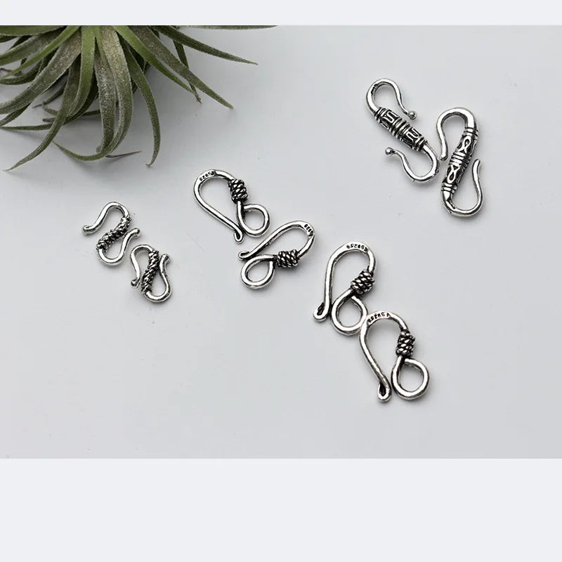 100% Plata de ley 925 Cierres de Conexión S Alta Calidad Multi Tamaño Collar Pulseras Corchetes Ganchos DIY Joyería Haciendo Dijes