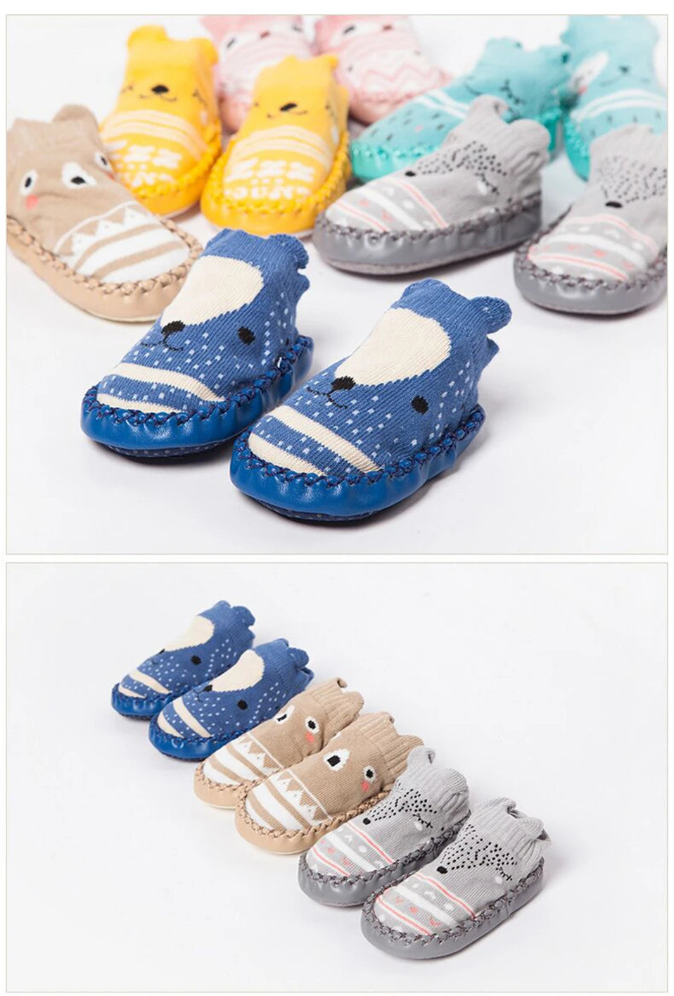 2022 Fashion Baby Socks With Rubber Soles Infant Sock Newborn Autumn Winter Children Floor Socks Shoes Anti Slip Soft Sole Sock