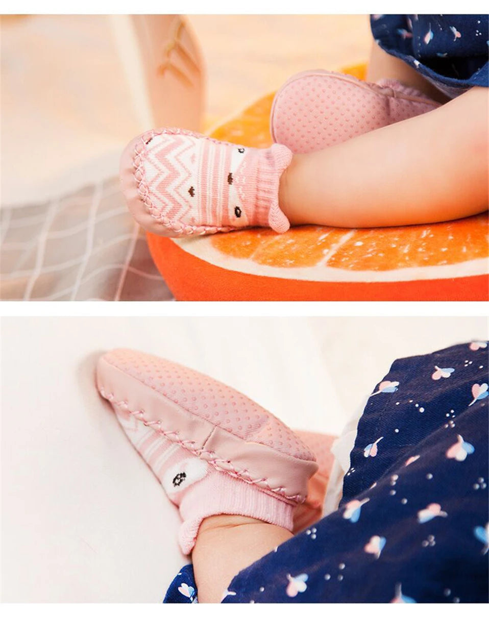 2022 Fashion Baby Socks With Rubber Soles Infant Sock Newborn Autumn Winter Children Floor Socks Shoes Anti Slip Soft Sole Sock