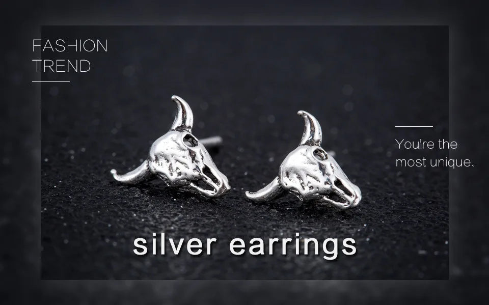 Punk Stainless Steel Chemistry Atom Shape Earrings for Women Men Creative Science Pendant Studs Jewelry Graduation Gift Friend