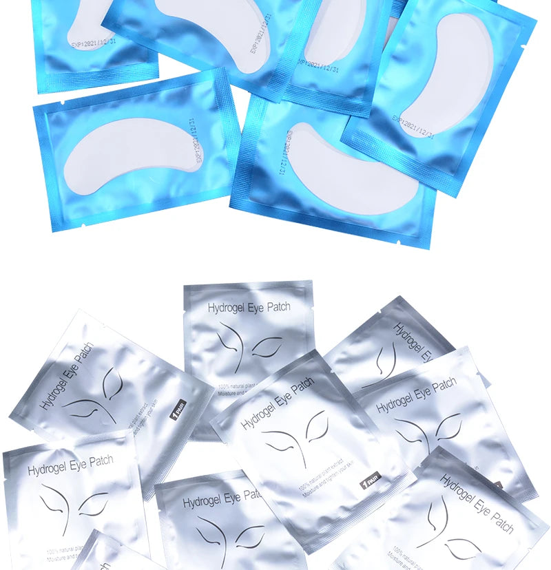 50 Paar Hydrogel-Augenpads Unter-Augen-Pads Wimpernverlängerungsgel-Sticker für Wimpernveredelung Schönheitswerkzeuge