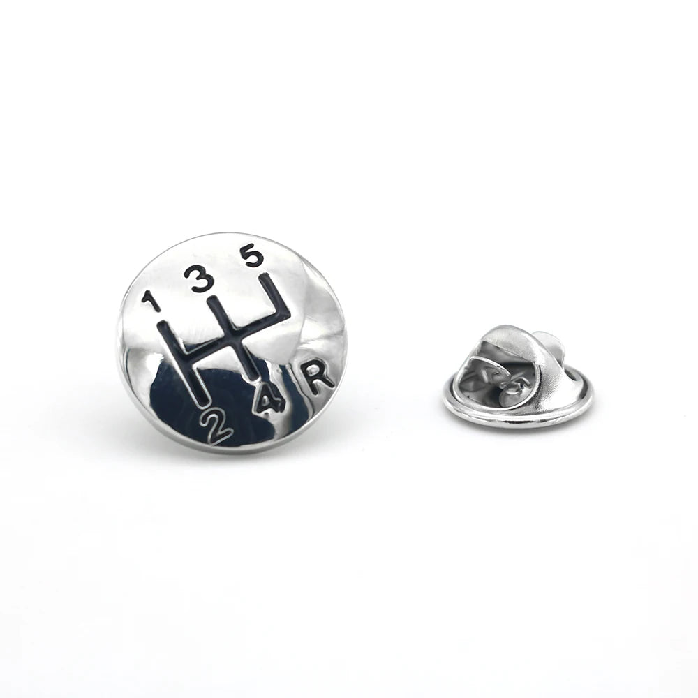 Men's Fashion Brooch Lady's Lapel Pin Clothing Backpack Badge Quality Brass Material Building Blocks Design Suit Pin For Men