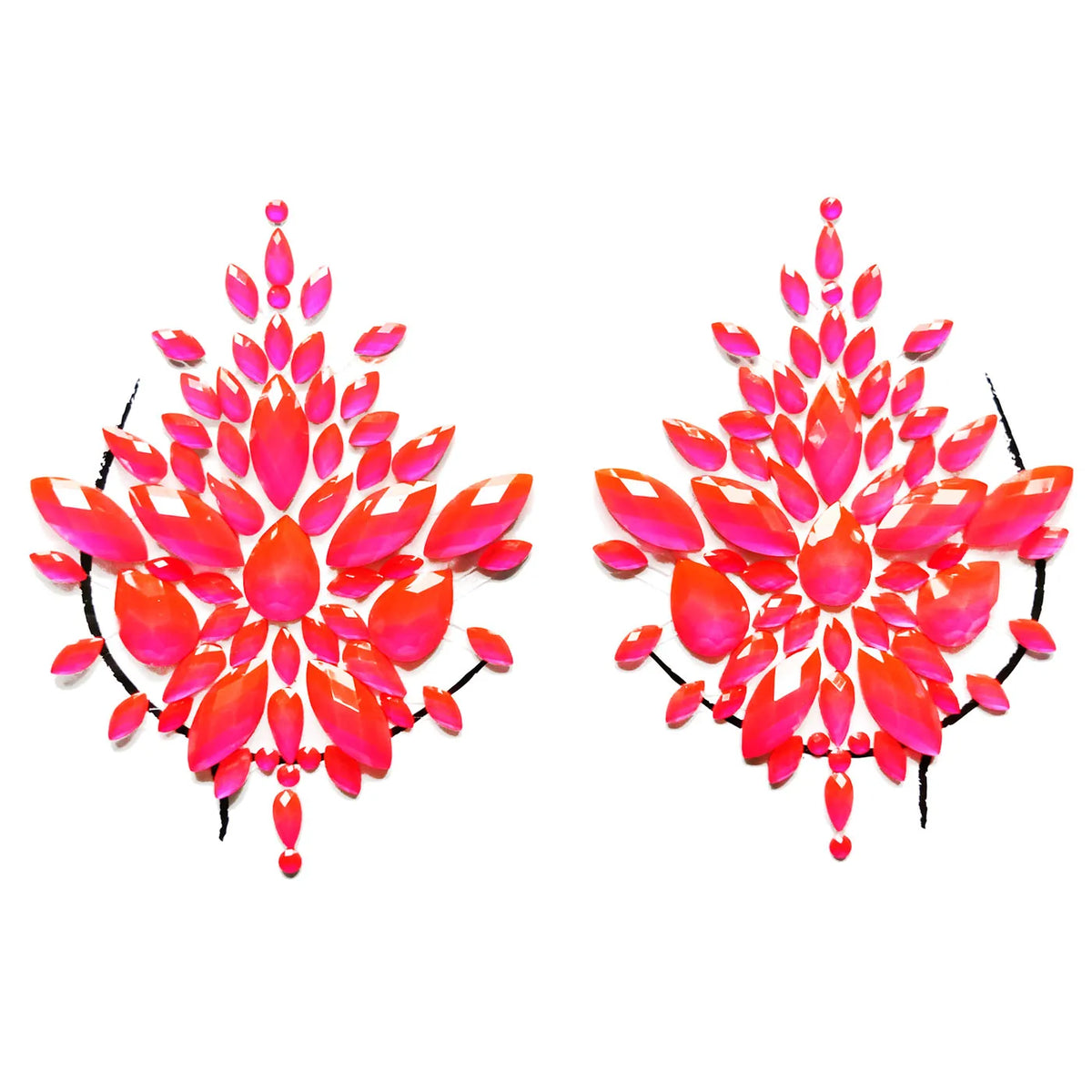 Body Jewelry Sticker Mardi Gras Crystal chest Sticker Rhinestone Body Sticker Temporary Tattoos for Women Music Rave Party