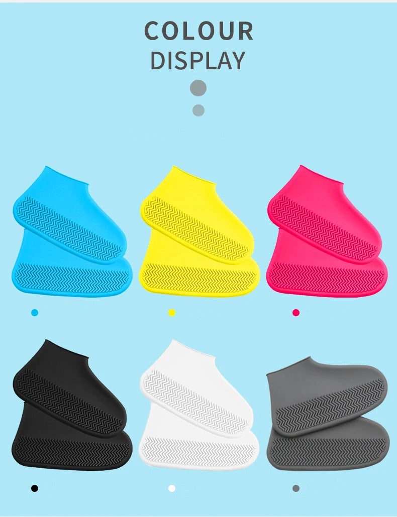 Waterproof Shoe Cover Silicone Material Unisex Shoes Protectors Rain Boots for Indoor Outdoor Rainy Silicone outdoor shoe Cover