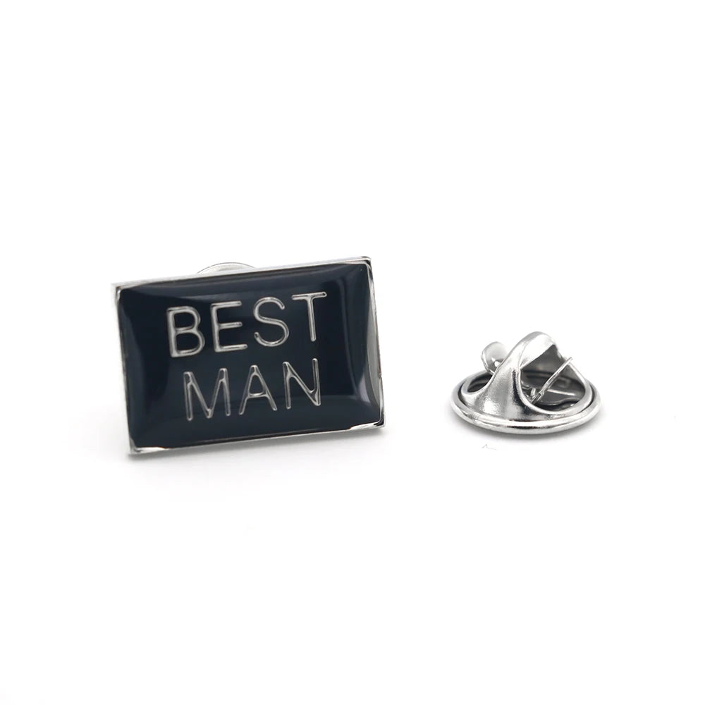 Men's Fashion Brooch Lady's Lapel Pin Clothing Backpack Badge Quality Brass Material Building Blocks Design Suit Pin For Men