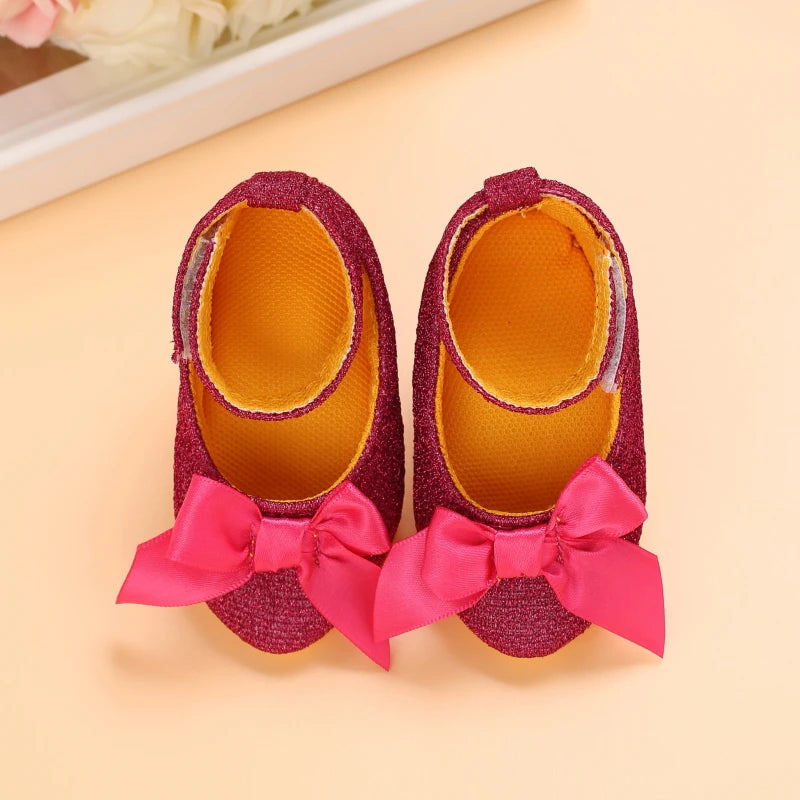 2026 VALEN SINA 0-12M Infant Newborn Baby Girl High Heels Shoes Princess Bow First Birthday Party Shoes Photo Props Shoes