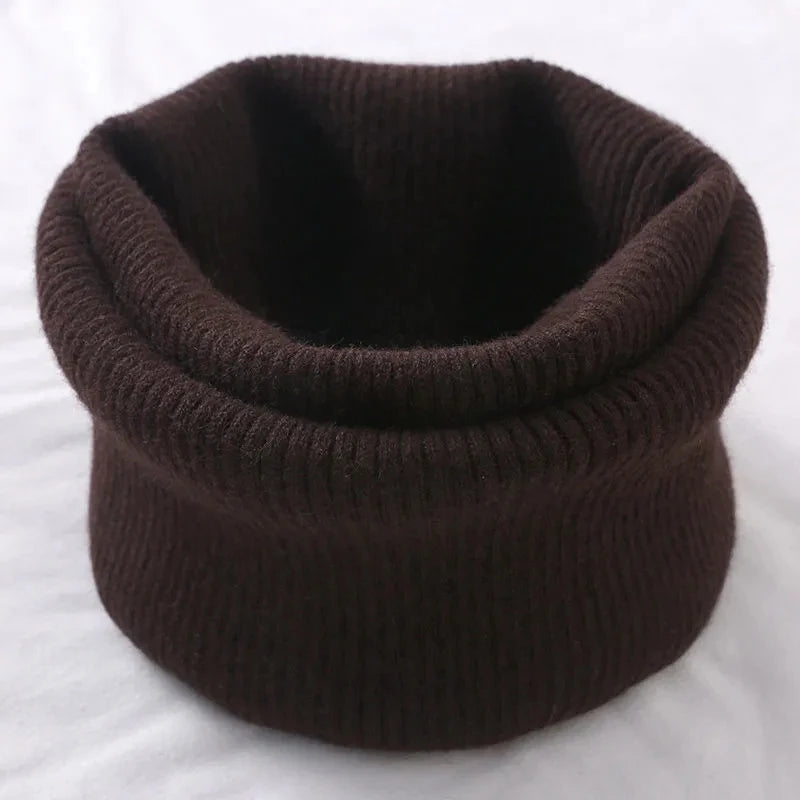 Men's Women's Winter Warm Cashmere Scarf Outdoor Sports Windproof Neck Protect Elastic Thick Wool Knit Snood Female Fake Collar