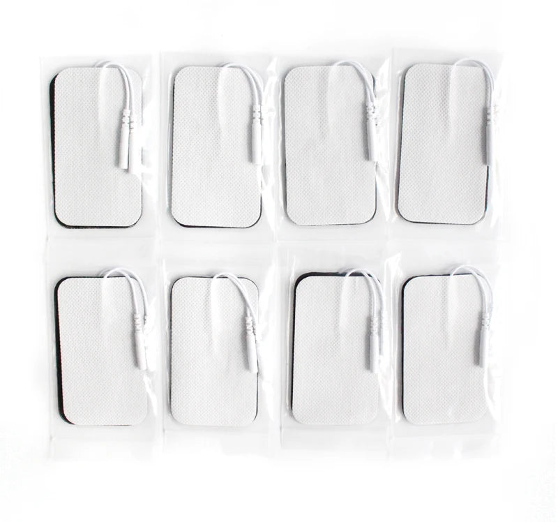 10/20Pcs Electrode Pads 2mm Plug Self Adhesive Replacement for Tens Acupuncture Electrode Pads Square Muscle Stimulator Slimming