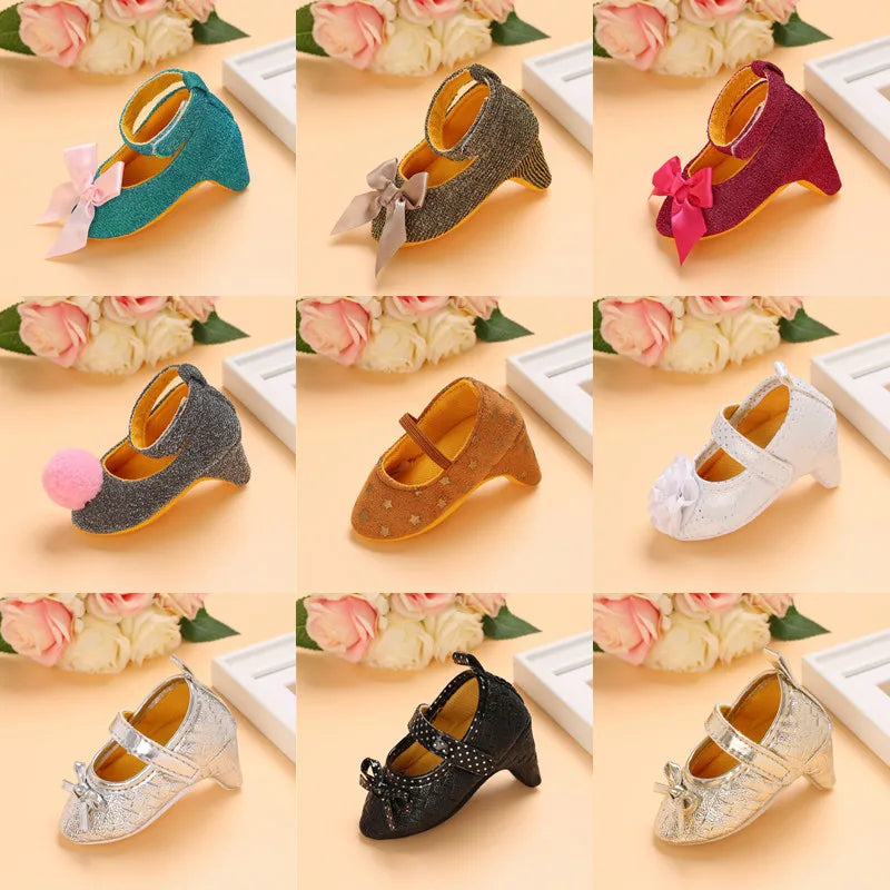 2026 VALEN SINA 0-12M Infant Newborn Baby Girl High Heels Shoes Princess Bow First Birthday Party Shoes Photo Props Shoes
