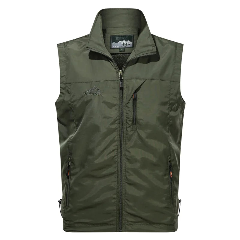 Sleeveless Vest Men Summer Breathable Waistcoat Vest Jacket Men's Outdoor Fishing Hiking Photography Vest Travel Clothing Man