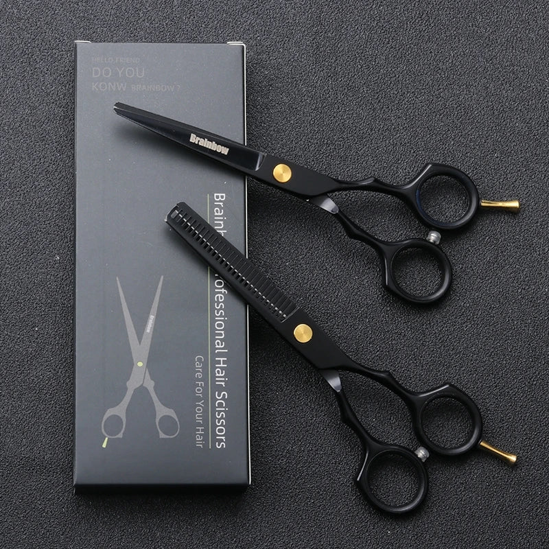 Brainbow 5.5' Professional Hair Scissors Cutting Thinning Hairdressing Barber Scissors Pro Salon Japan Hair Styling Tools