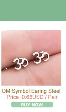 Punk Stainless Steel Chemistry Atom Shape Earrings for Women Men Creative Science Pendant Studs Jewelry Graduation Gift Friend