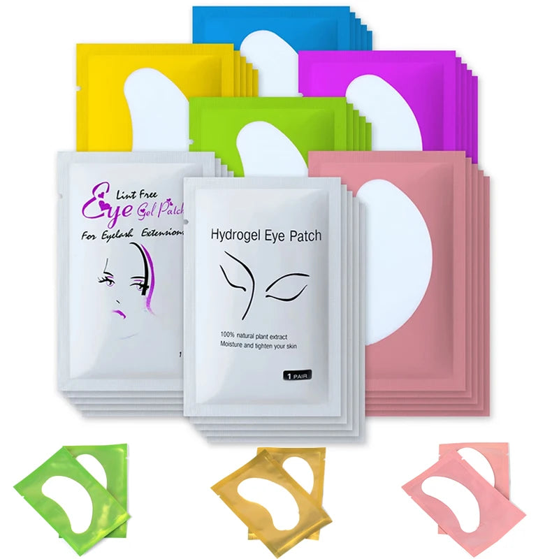 50 Paar Hydrogel-Augenpads Unter-Augen-Pads Wimpernverlängerungsgel-Sticker für Wimpernveredelung Schönheitswerkzeuge