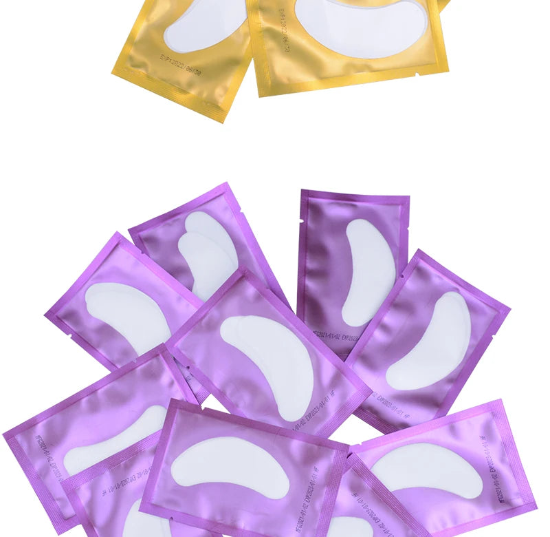50 Paar Hydrogel-Augenpads Unter-Augen-Pads Wimpernverlängerungsgel-Sticker für Wimpernveredelung Schönheitswerkzeuge